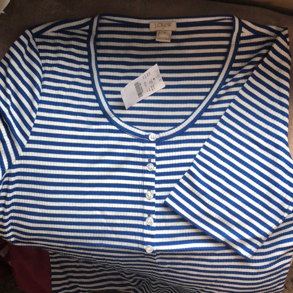 J crew factory striped Henley top